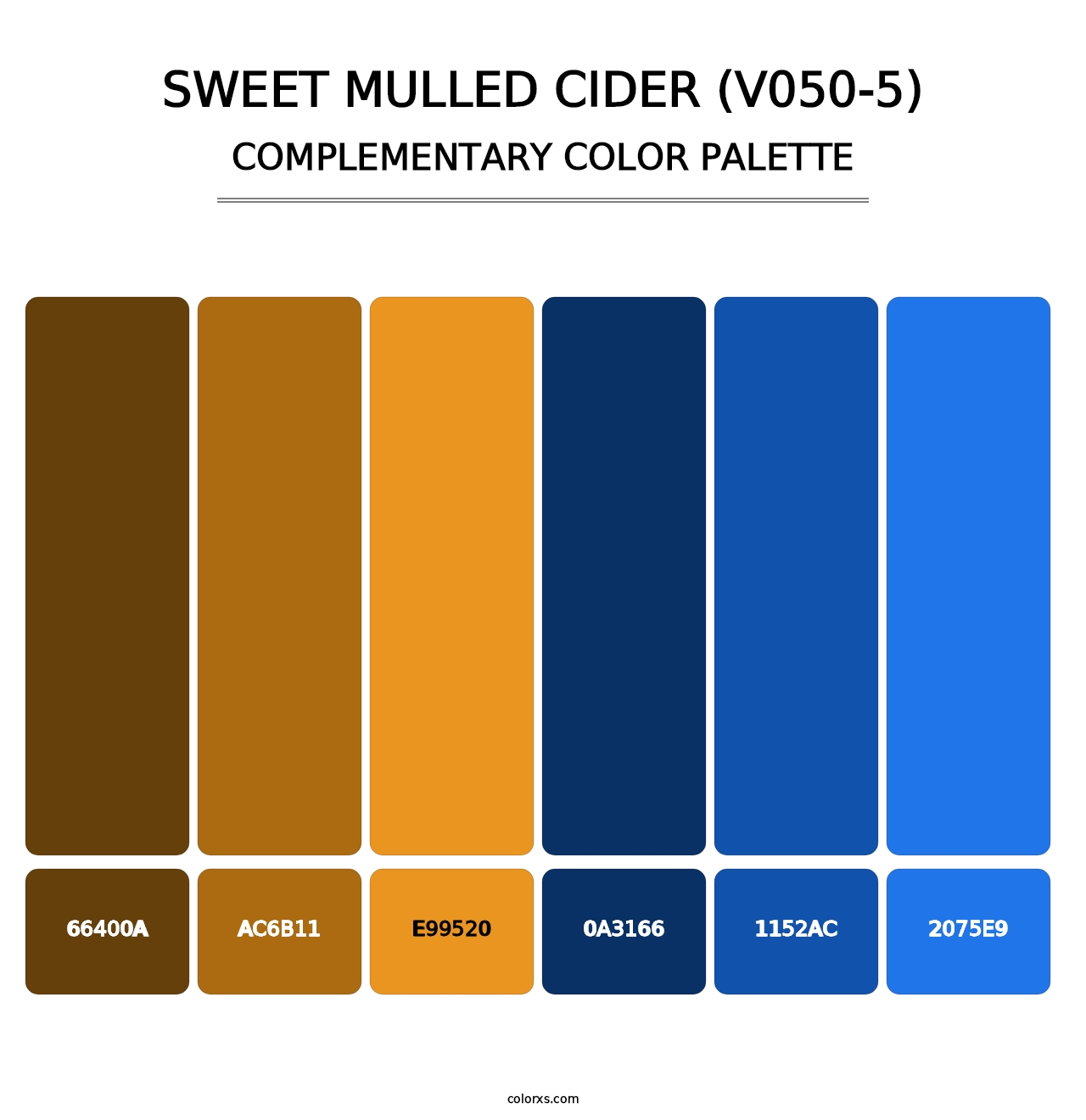 Sweet Mulled Cider (V050-5) - Complementary Color Palette