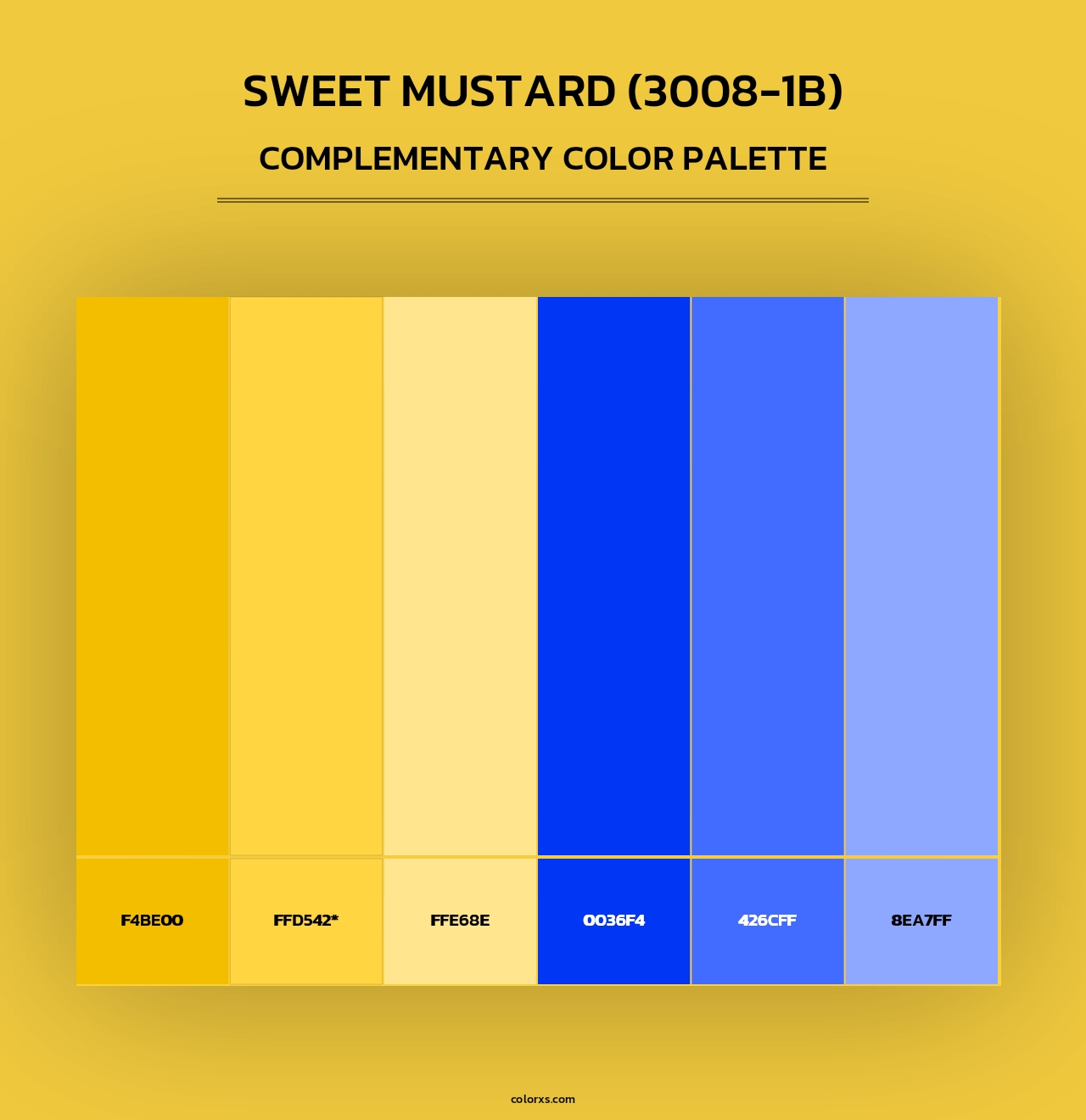 Sweet Mustard (3008-1B) - Complementary Color Palette
