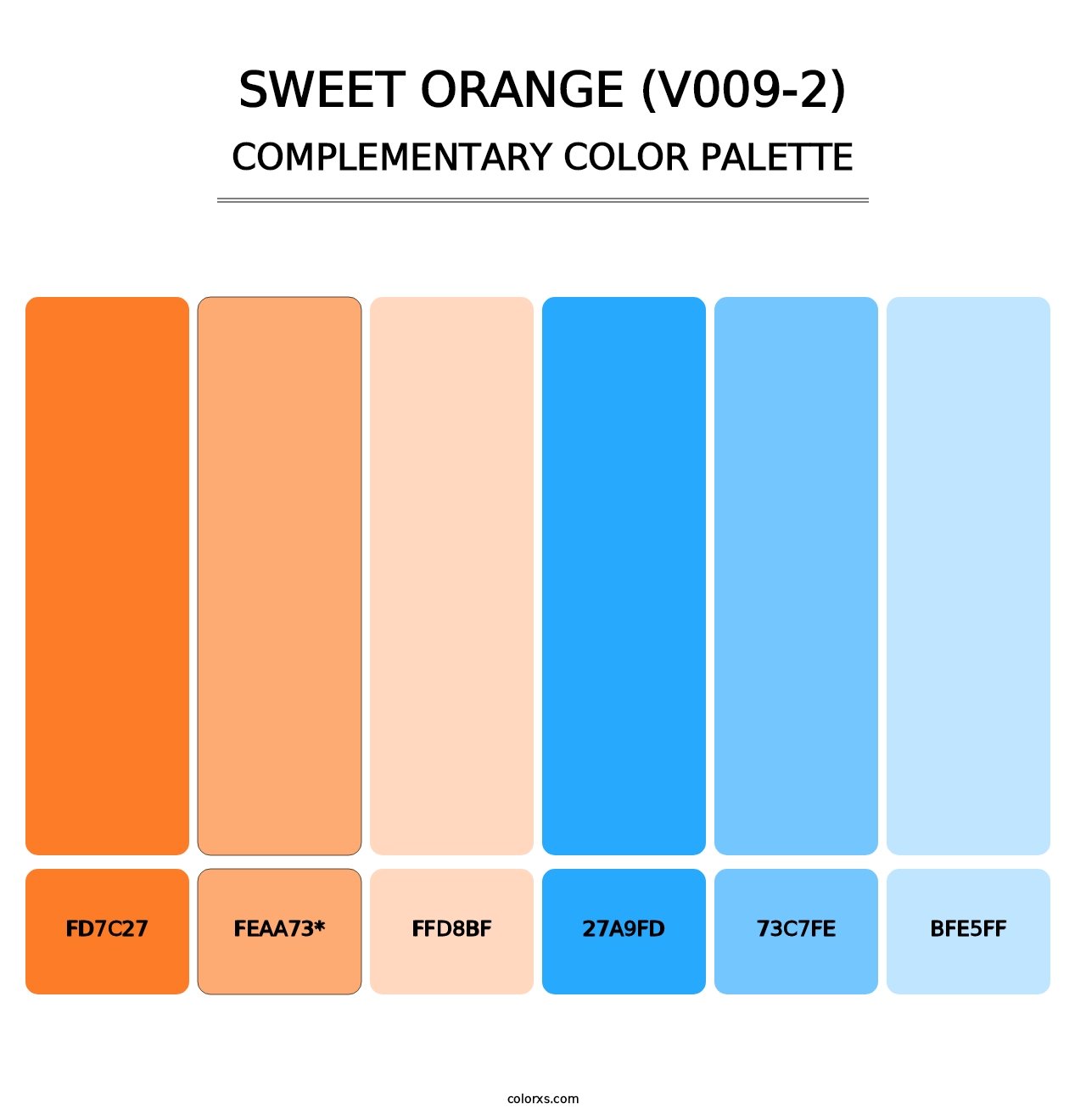 Sweet Orange (V009-2) - Complementary Color Palette