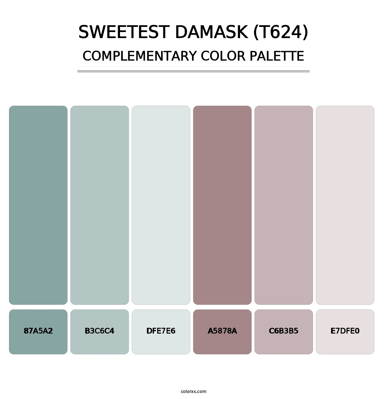 Sweetest Damask (T624) - Complementary Color Palette
