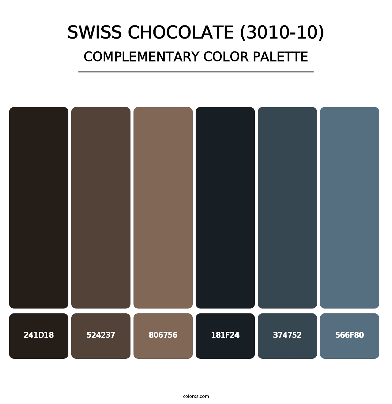 Swiss Chocolate (3010-10) - Complementary Color Palette