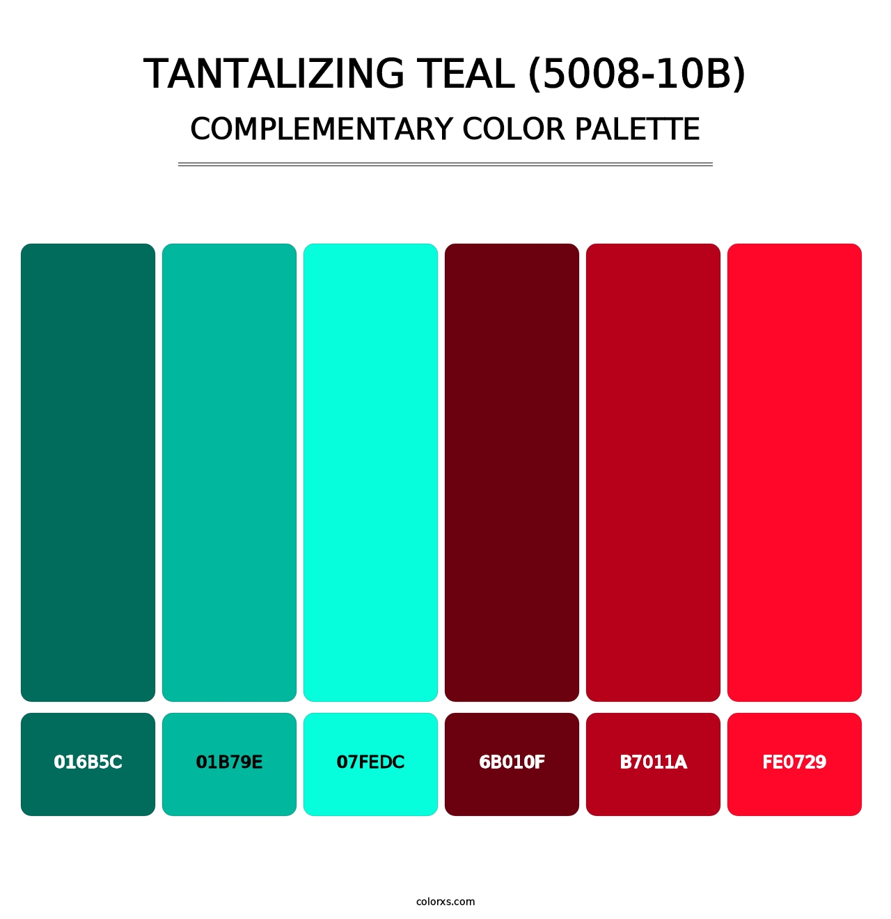 Tantalizing Teal (5008-10B) - Complementary Color Palette