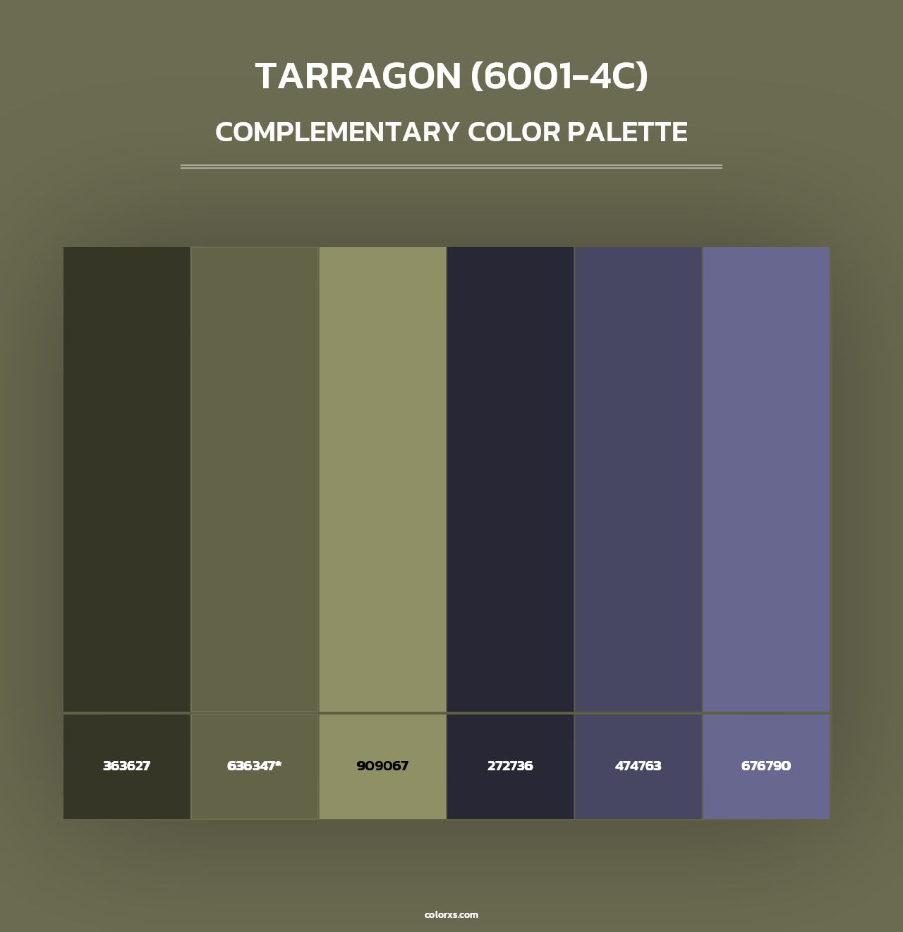 Tarragon (6001-4C) - Complementary Color Palette