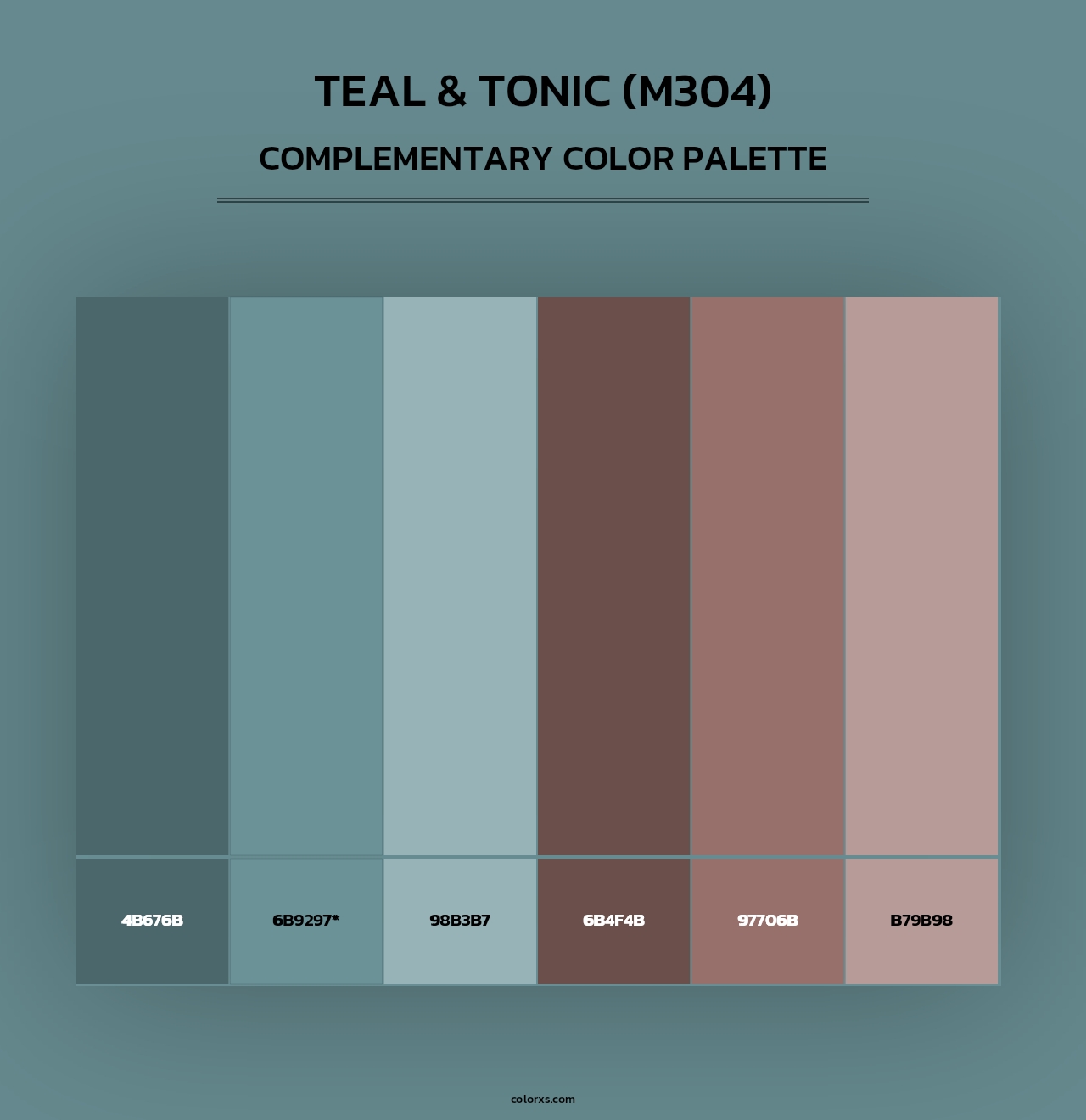 Teal & Tonic (M304) - Complementary Color Palette