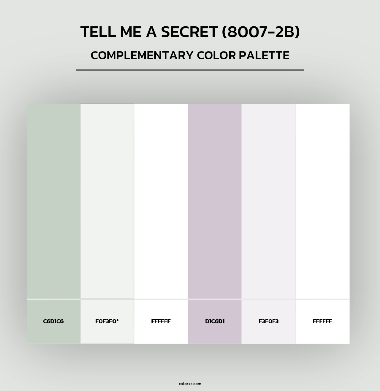 Tell Me a Secret (8007-2B) - Complementary Color Palette