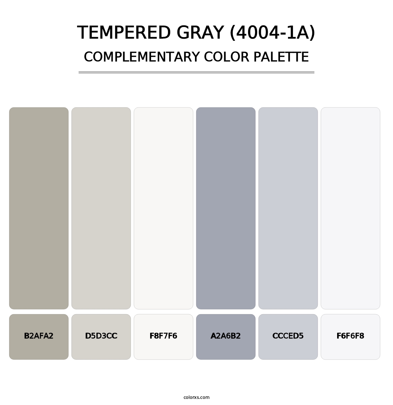 Tempered Gray (4004-1A) - Complementary Color Palette