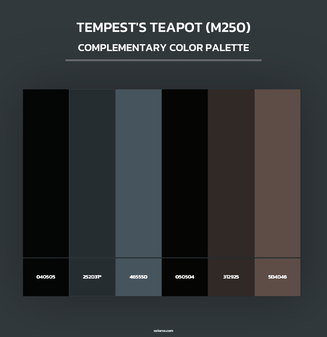Tempest's Teapot (M250) - Complementary Color Palette