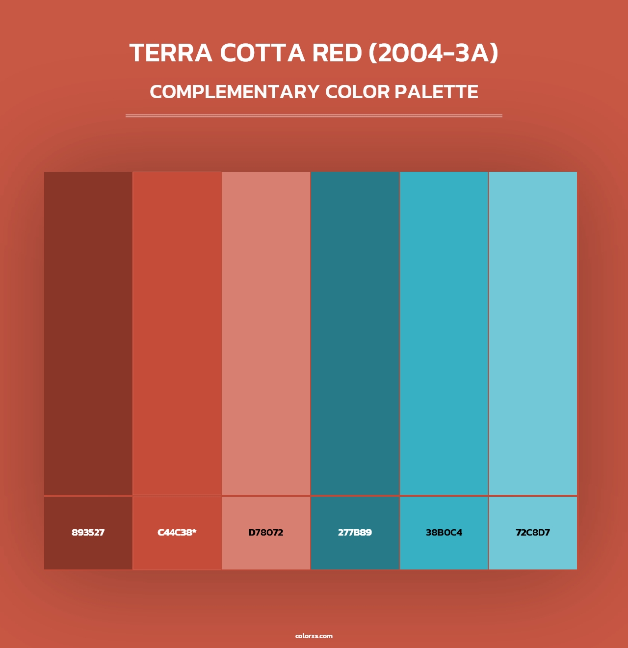 Terra Cotta Red (2004-3A) - Complementary Color Palette