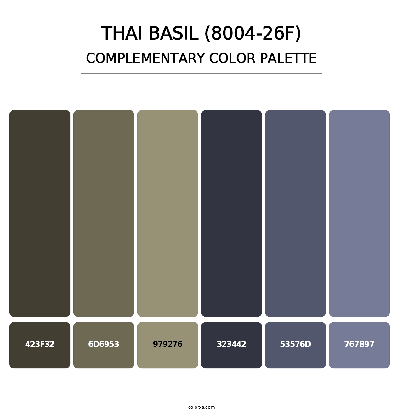 Thai Basil (8004-26F) - Complementary Color Palette