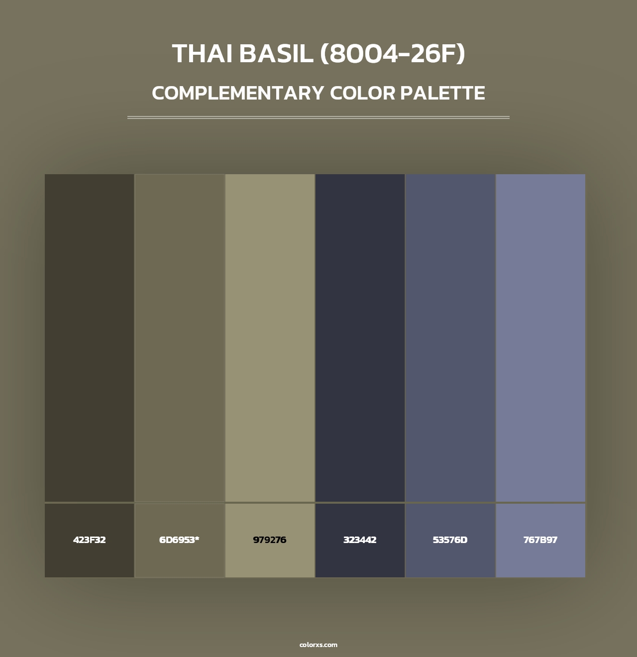 Thai Basil (8004-26F) - Complementary Color Palette