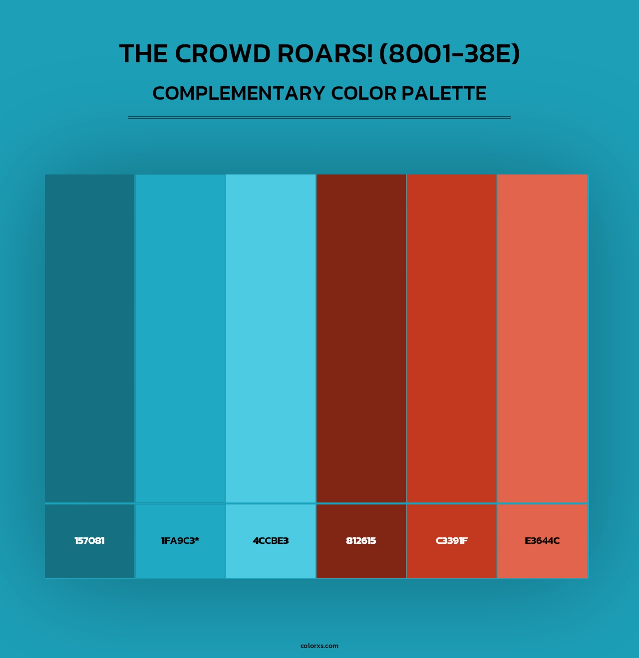 The Crowd Roars! (8001-38E) - Complementary Color Palette
