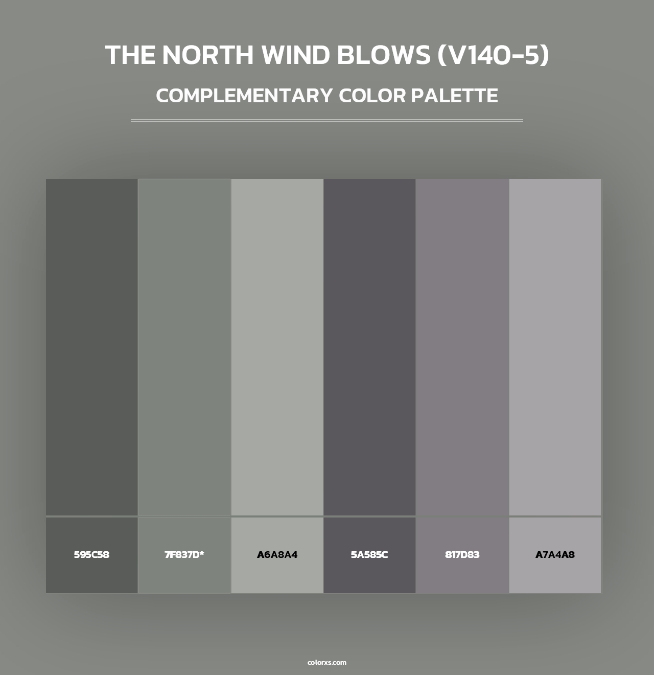 The North Wind Blows (V140-5) - Complementary Color Palette