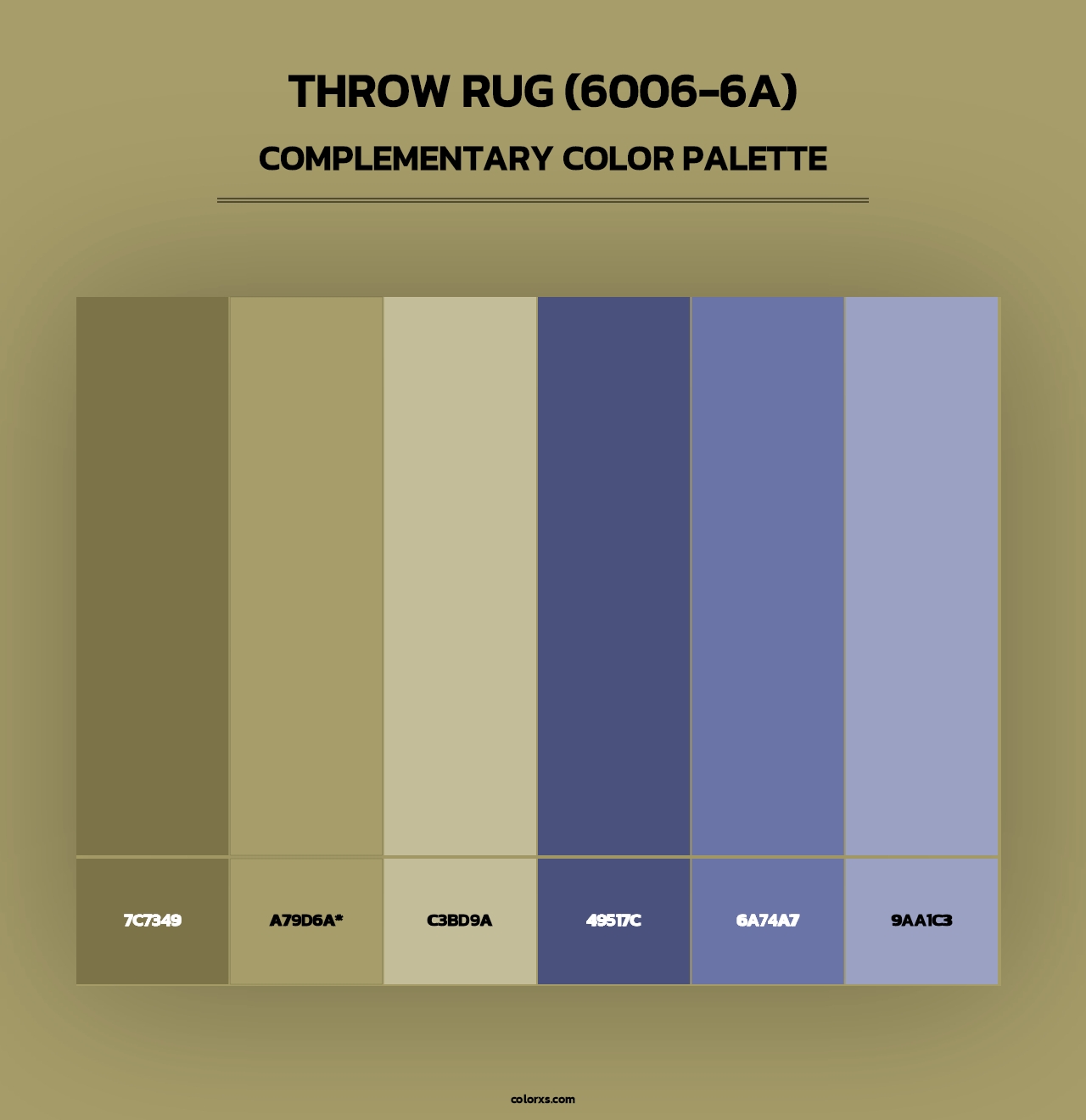 Throw Rug (6006-6A) - Complementary Color Palette