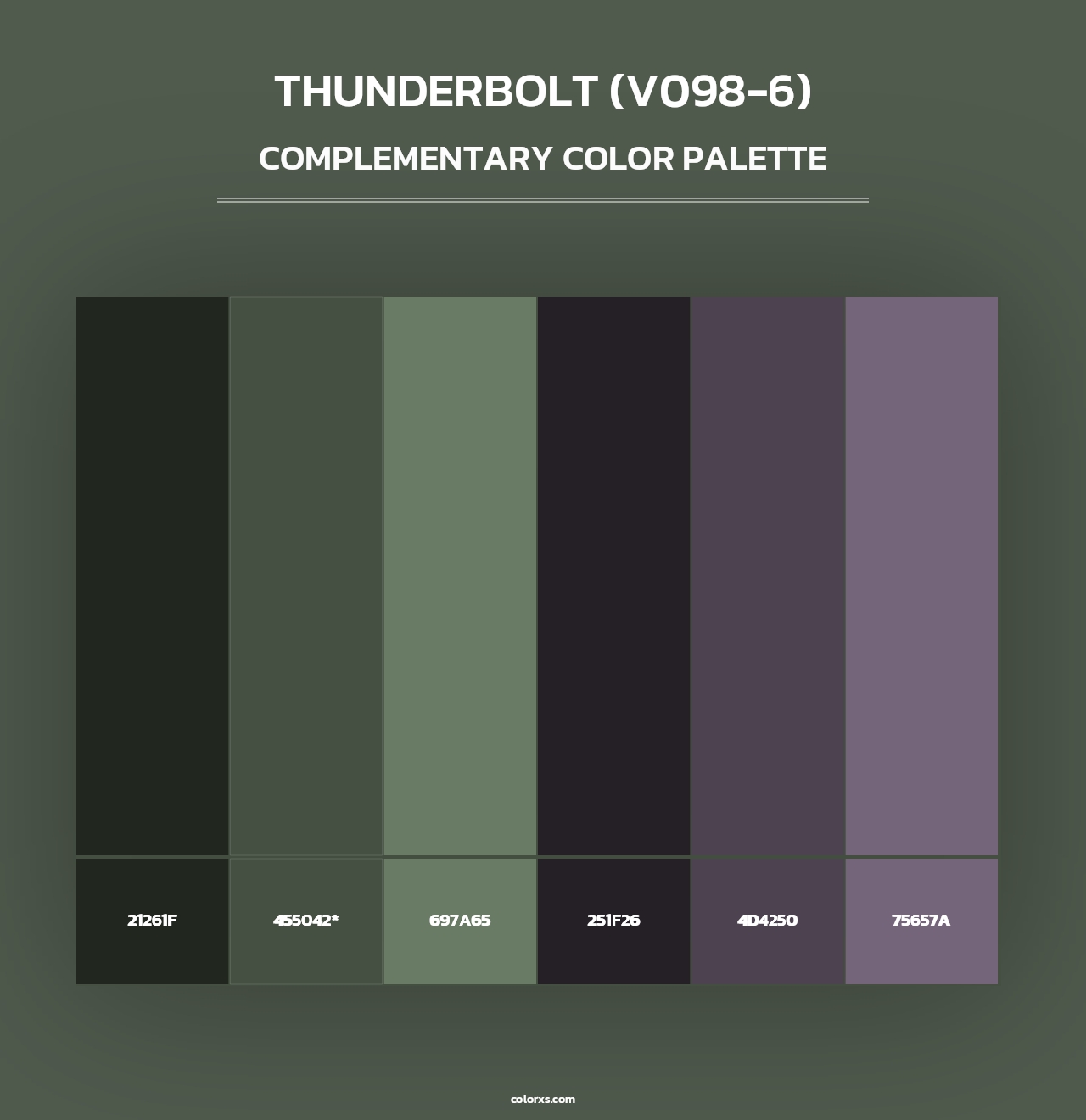 Thunderbolt (V098-6) - Complementary Color Palette
