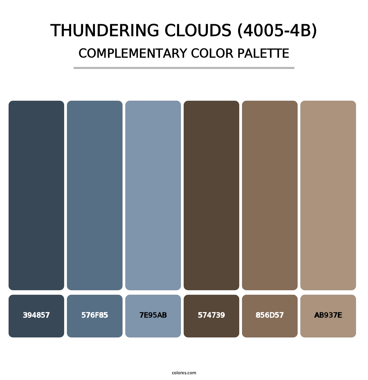 Thundering Clouds (4005-4B) - Complementary Color Palette