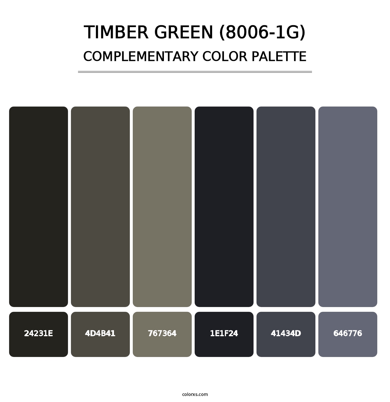 Timber Green (8006-1G) - Complementary Color Palette