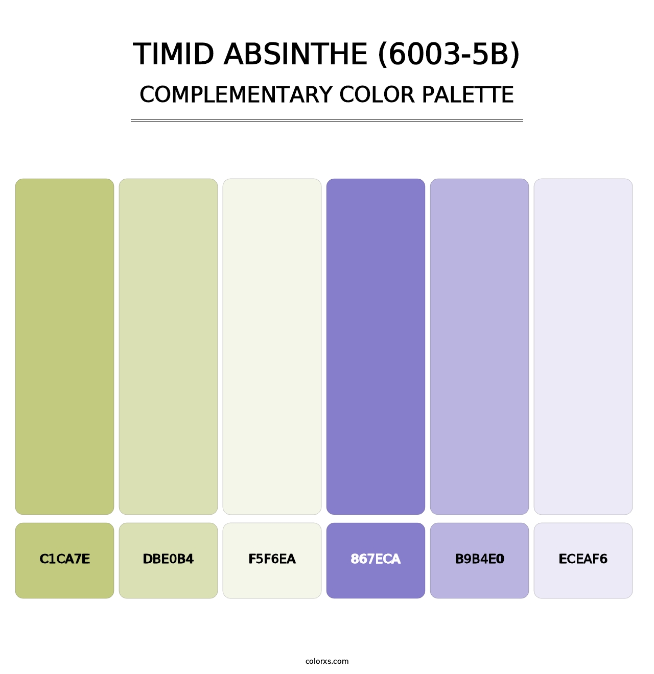 Timid Absinthe (6003-5B) - Complementary Color Palette