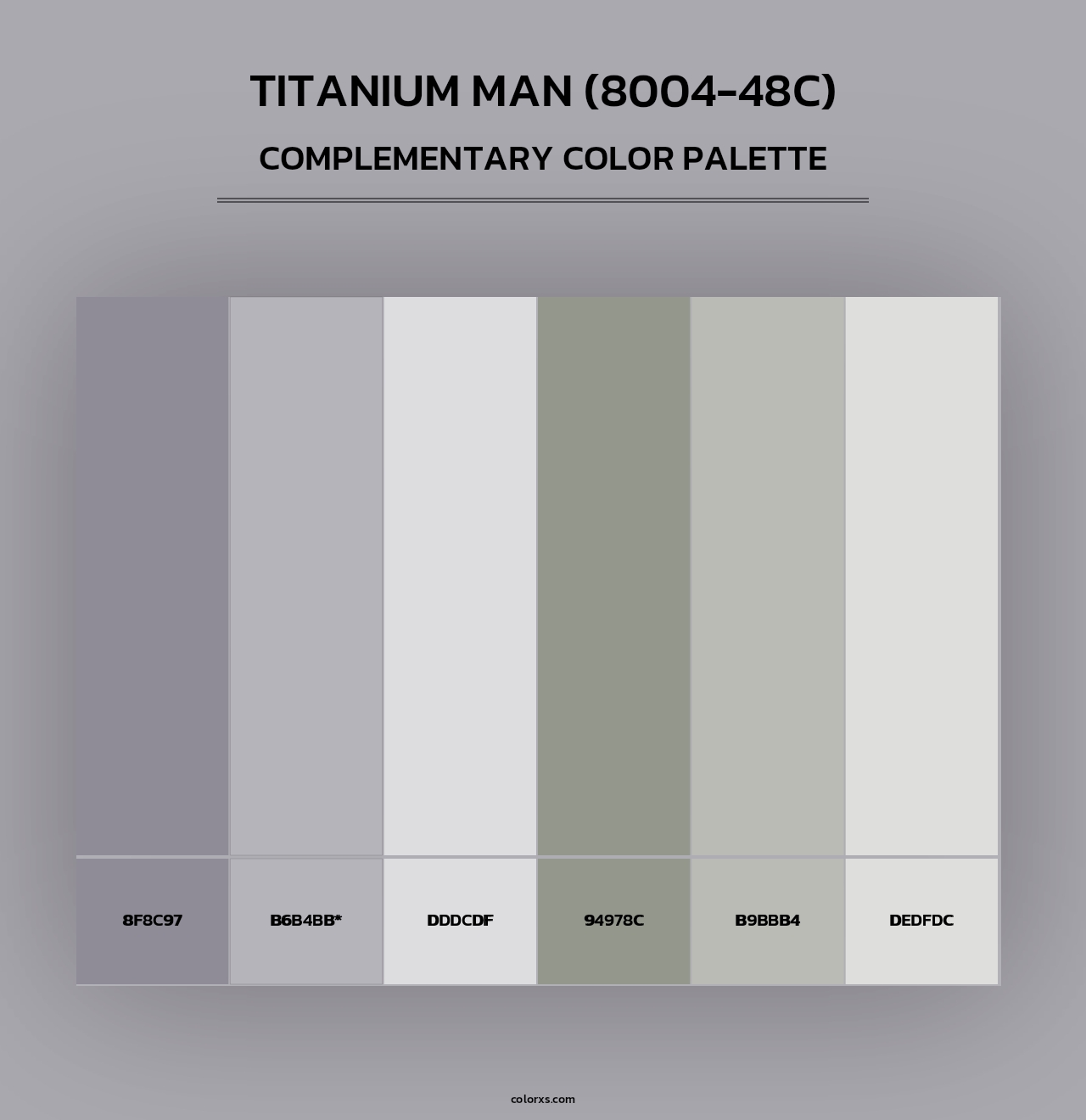 Titanium Man (8004-48C) - Complementary Color Palette