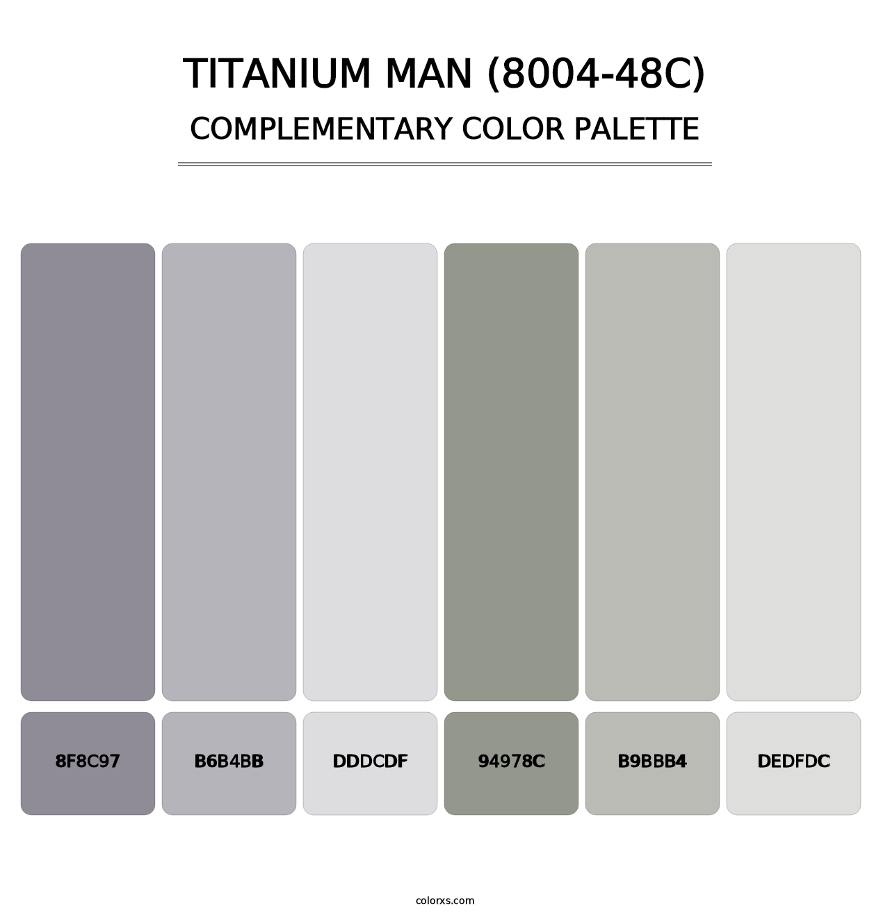Titanium Man (8004-48C) - Complementary Color Palette