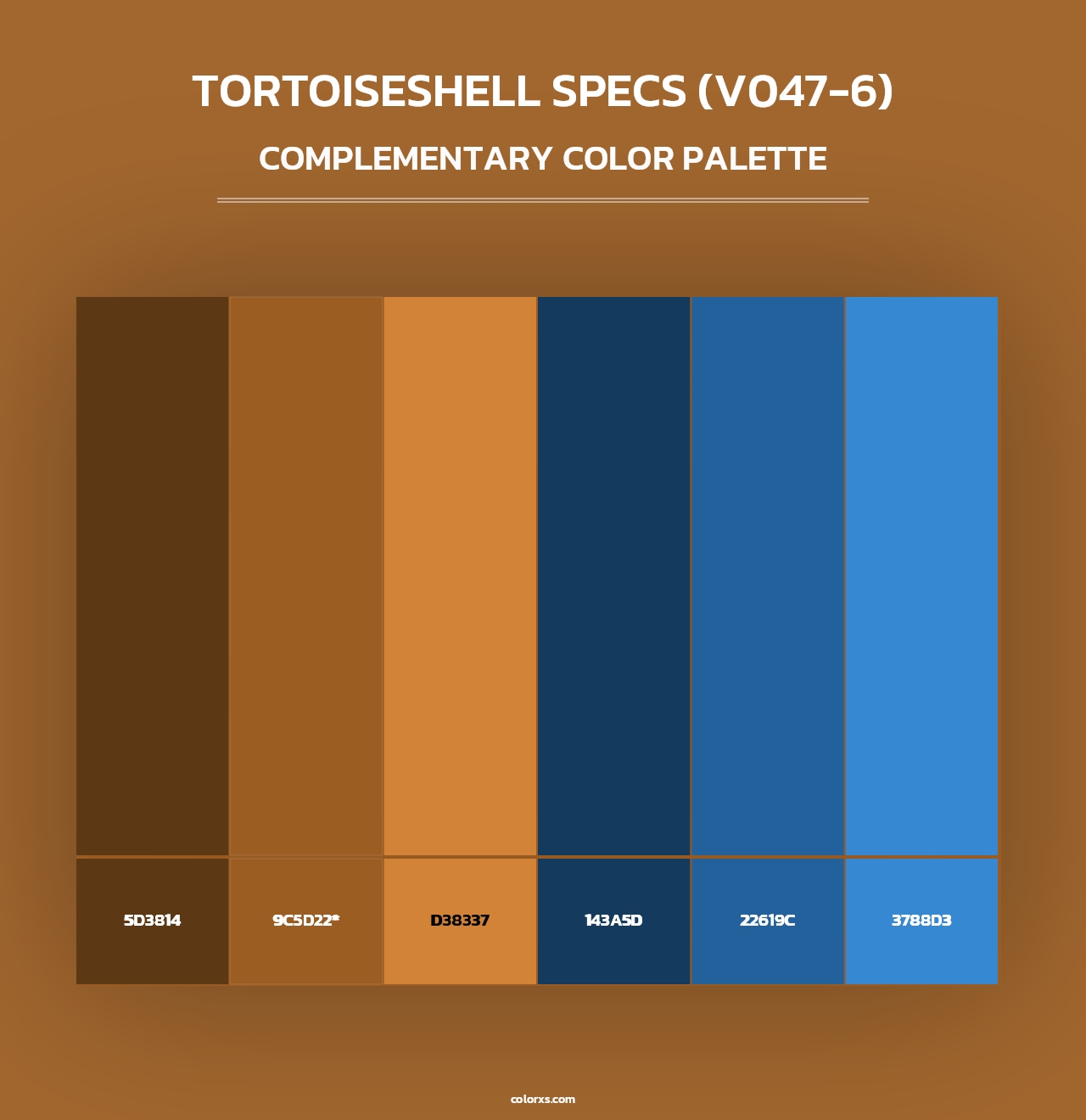 Tortoiseshell Specs (V047-6) - Complementary Color Palette