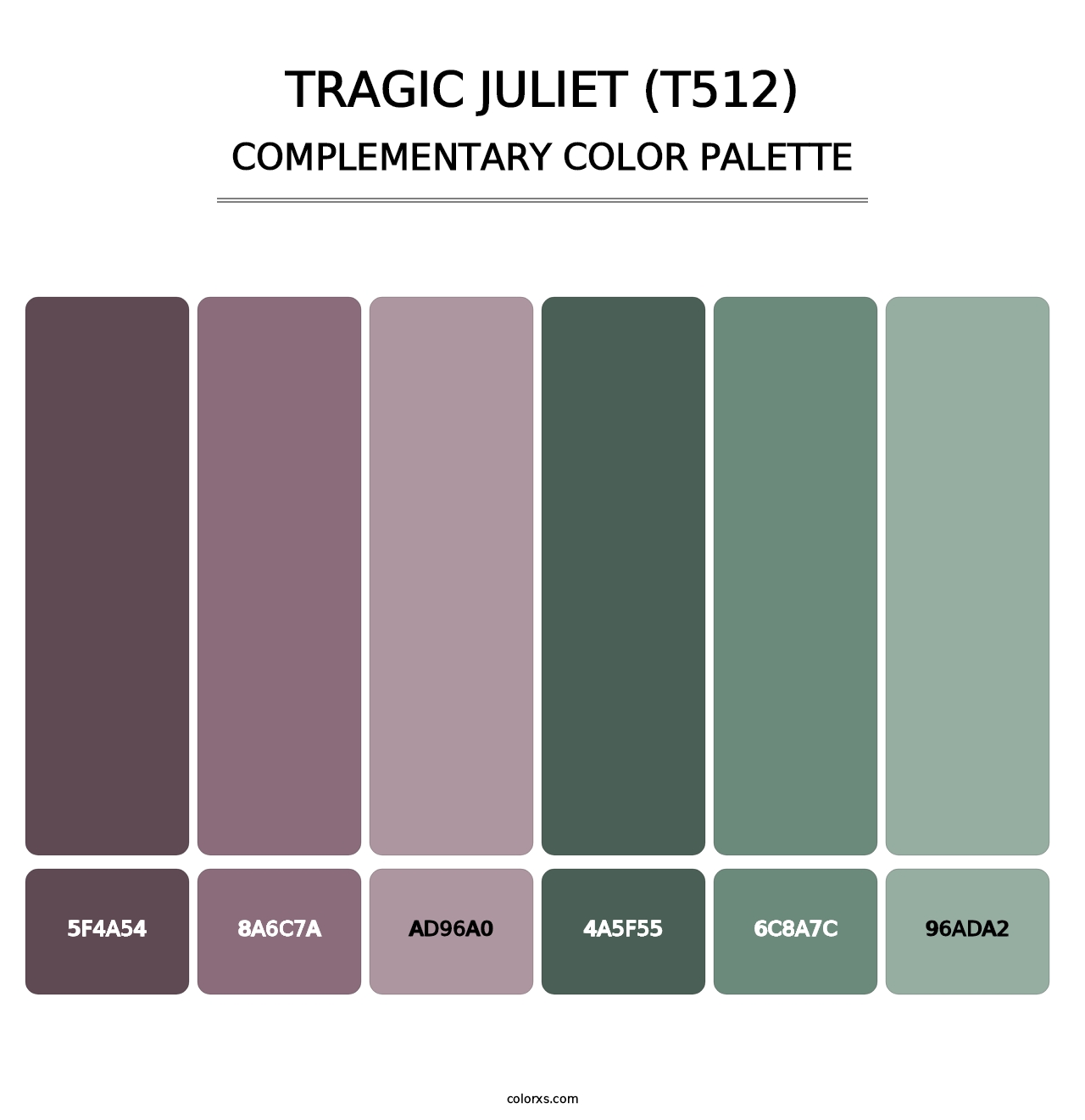 Tragic Juliet (T512) - Complementary Color Palette