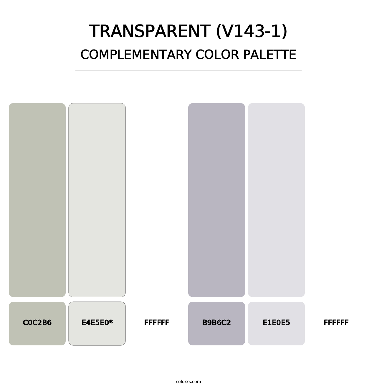 Transparent (V143-1) - Complementary Color Palette