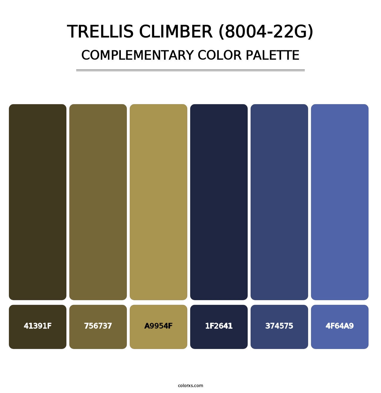 Trellis Climber (8004-22G) - Complementary Color Palette