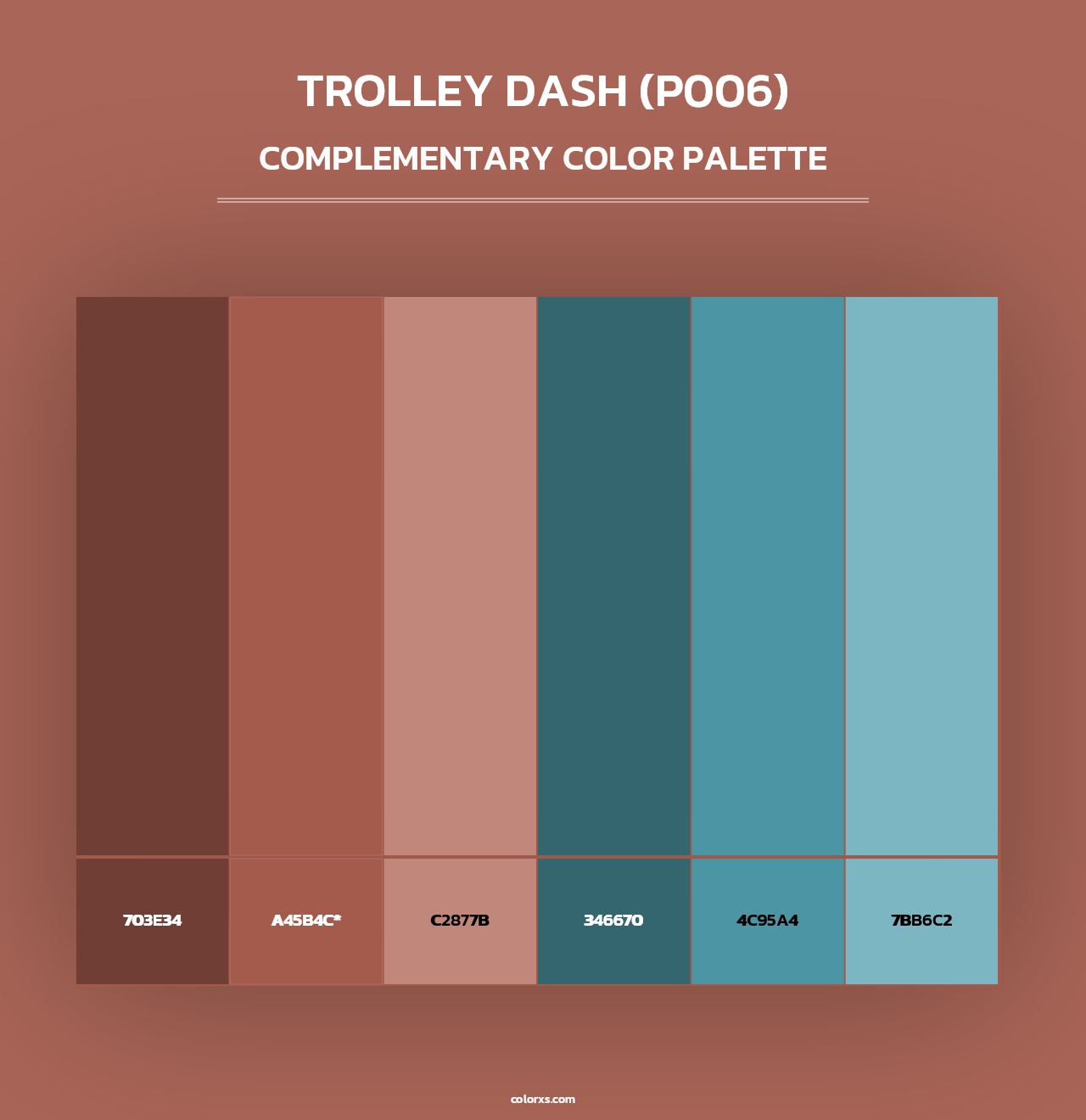 Trolley Dash (P006) - Complementary Color Palette