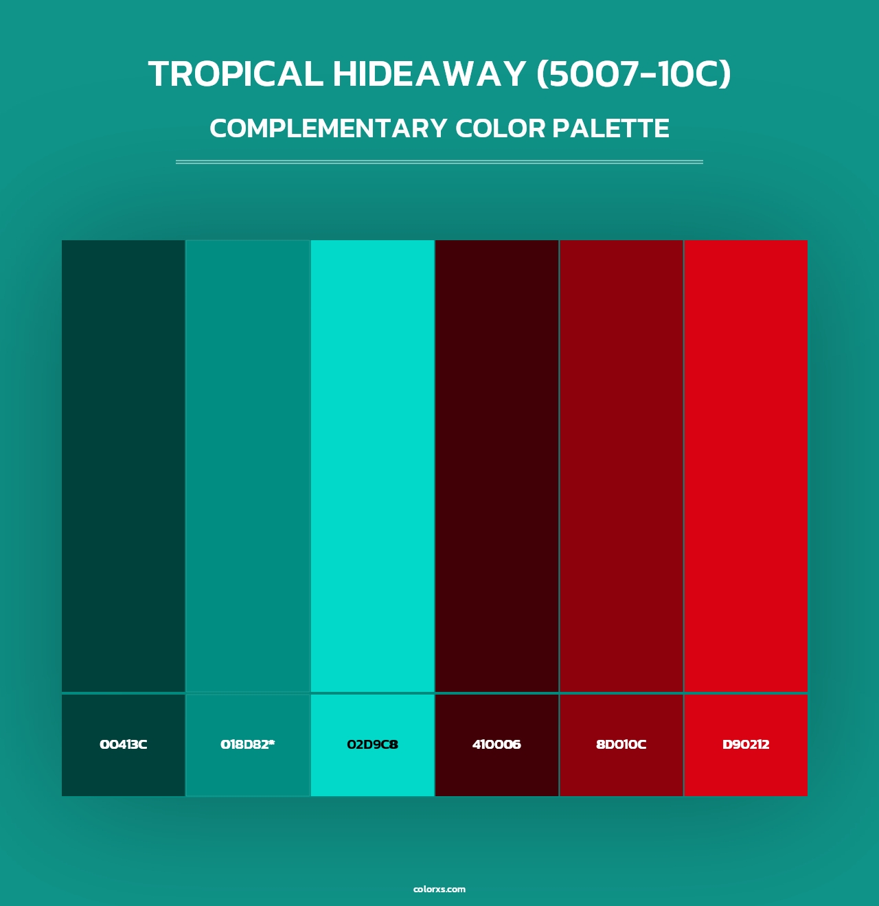 Tropical Hideaway (5007-10C) - Complementary Color Palette