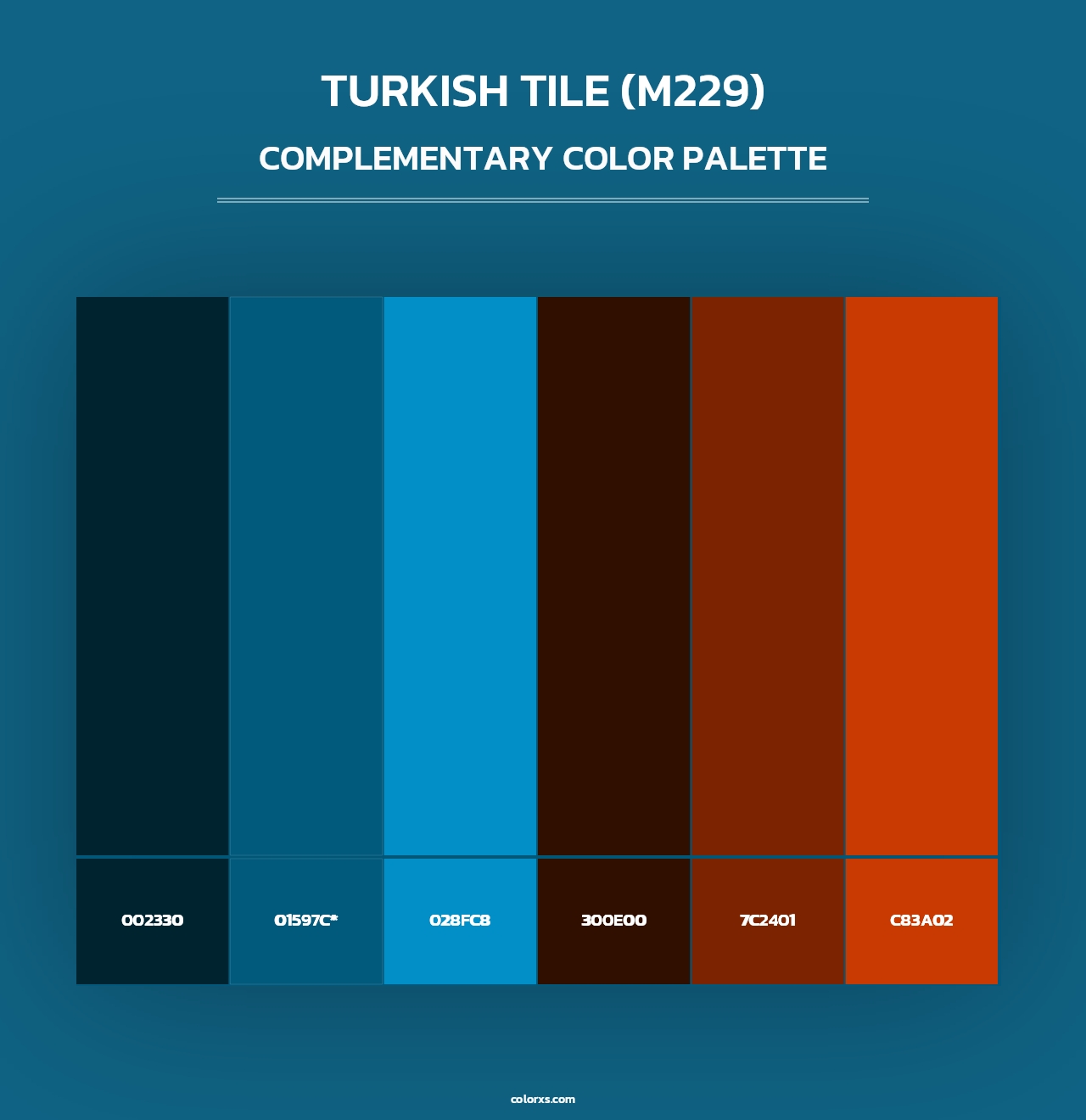 Turkish Tile (M229) - Complementary Color Palette