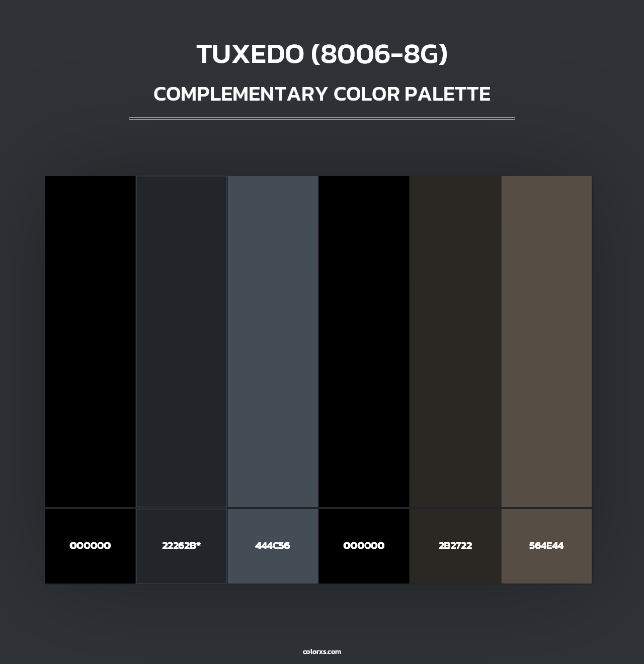 Tuxedo (8006-8G) - Complementary Color Palette