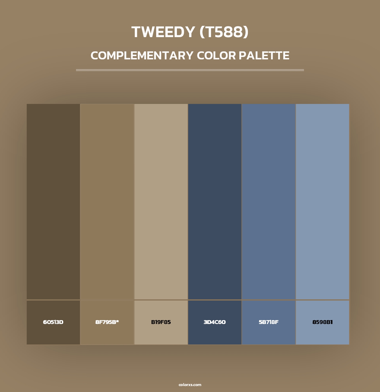 Tweedy (T588) - Complementary Color Palette