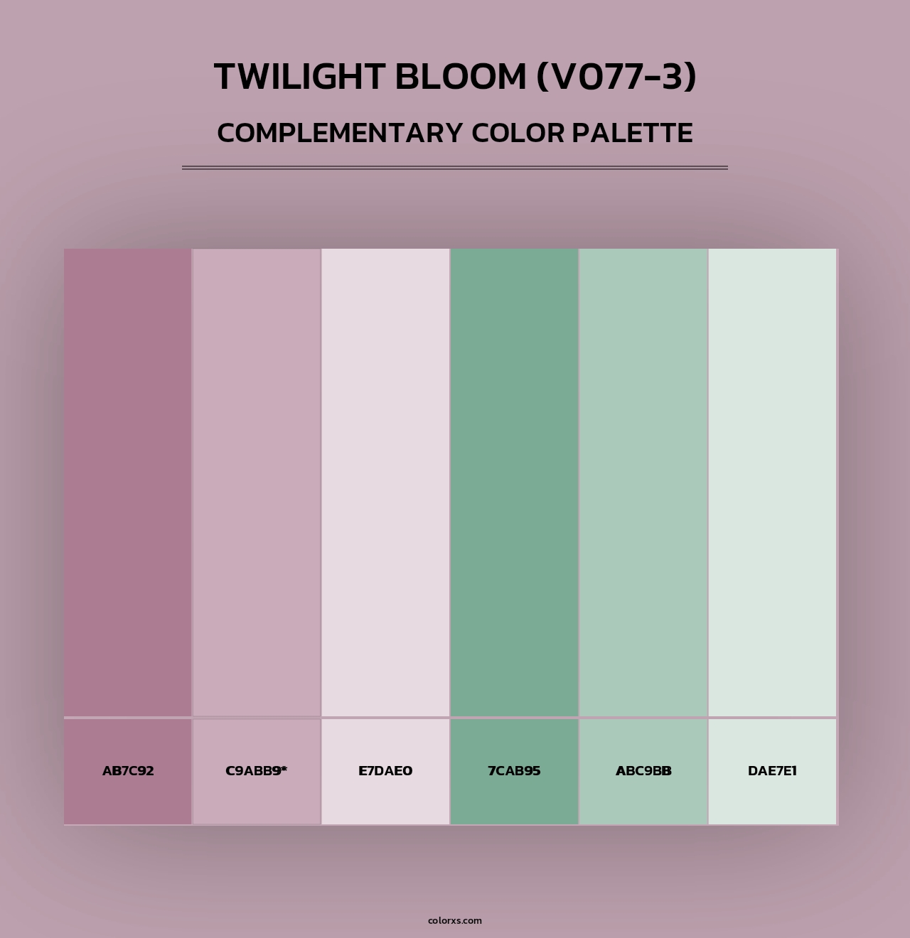 Twilight Bloom (V077-3) - Complementary Color Palette