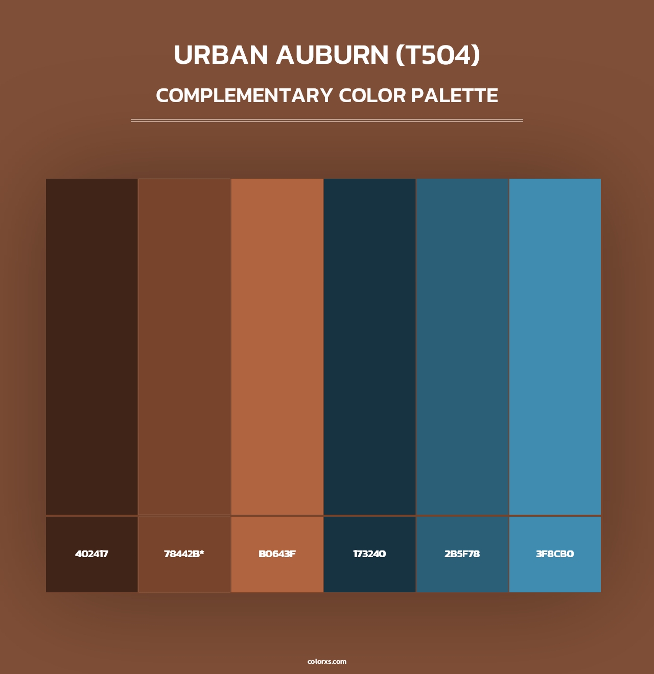 Urban Auburn (T504) - Complementary Color Palette