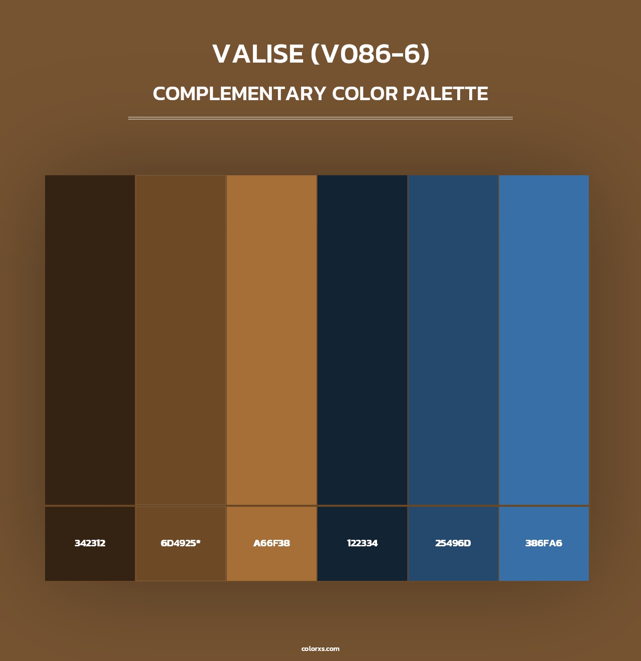 Valise (V086-6) - Complementary Color Palette
