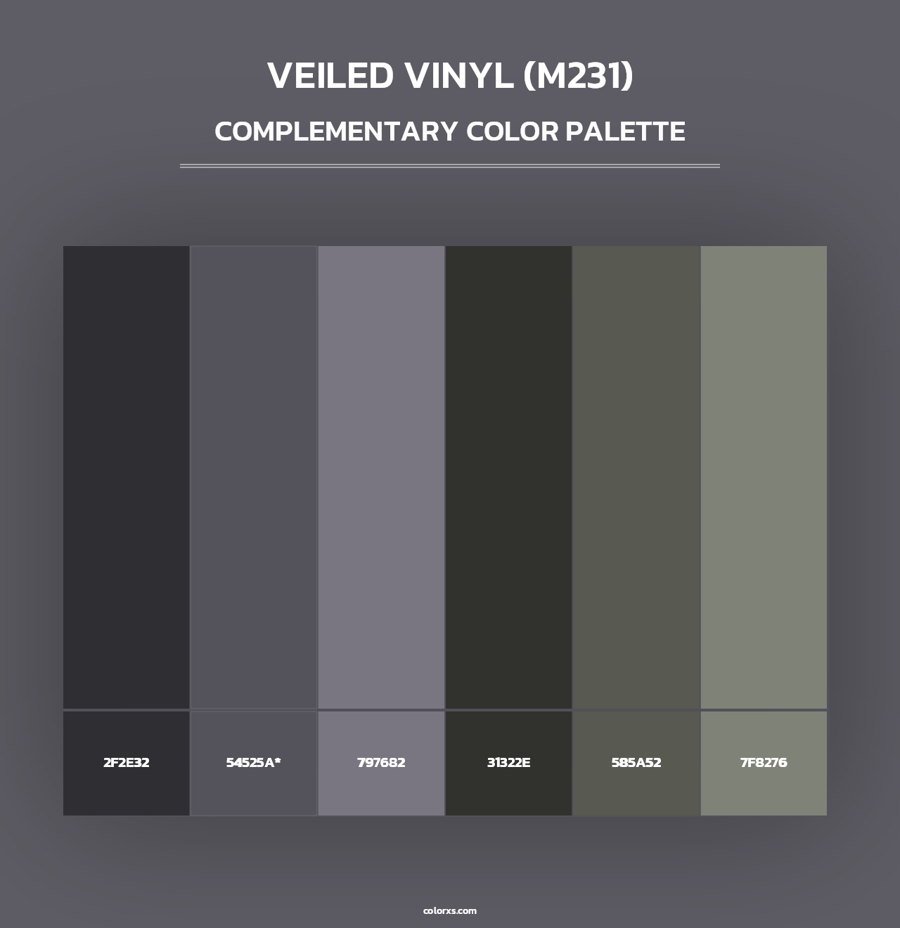Veiled Vinyl (M231) - Complementary Color Palette