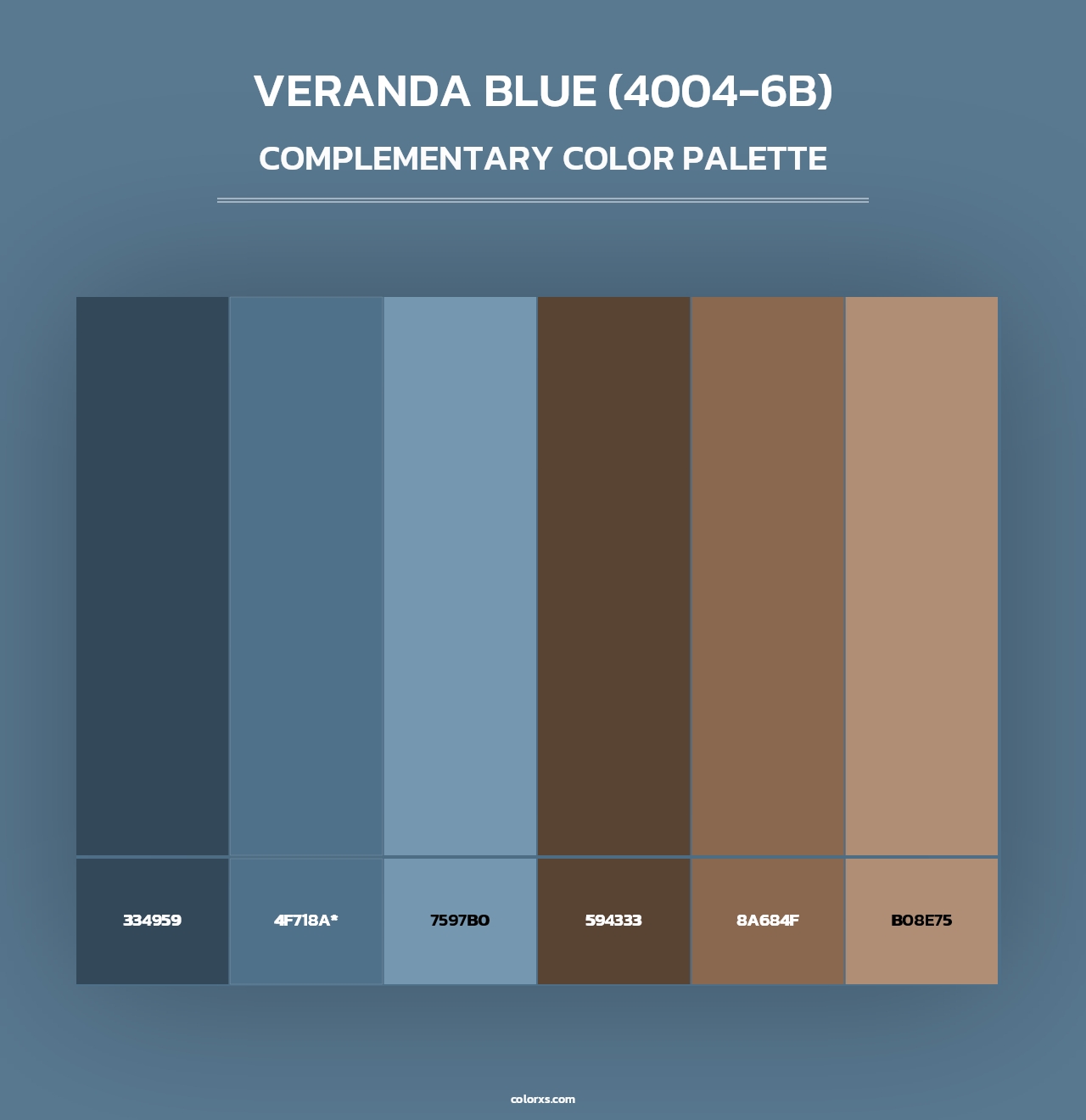 Veranda Blue (4004-6B) - Complementary Color Palette