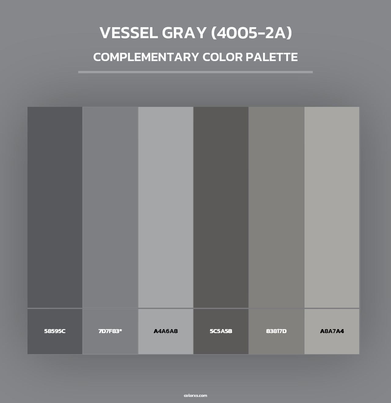 Vessel Gray (4005-2A) - Complementary Color Palette