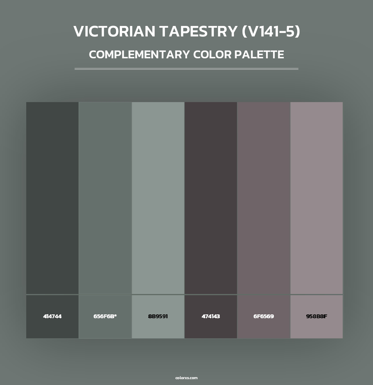 Victorian Tapestry (V141-5) - Complementary Color Palette