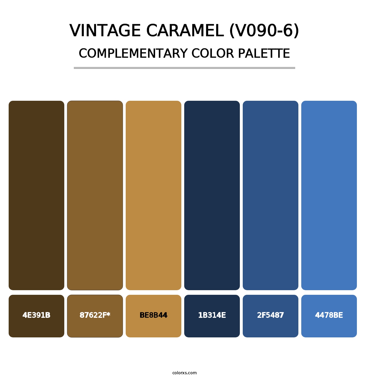 Vintage Caramel (V090-6) - Complementary Color Palette