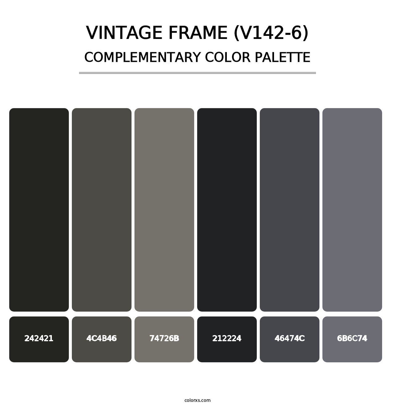 Vintage Frame (V142-6) - Complementary Color Palette