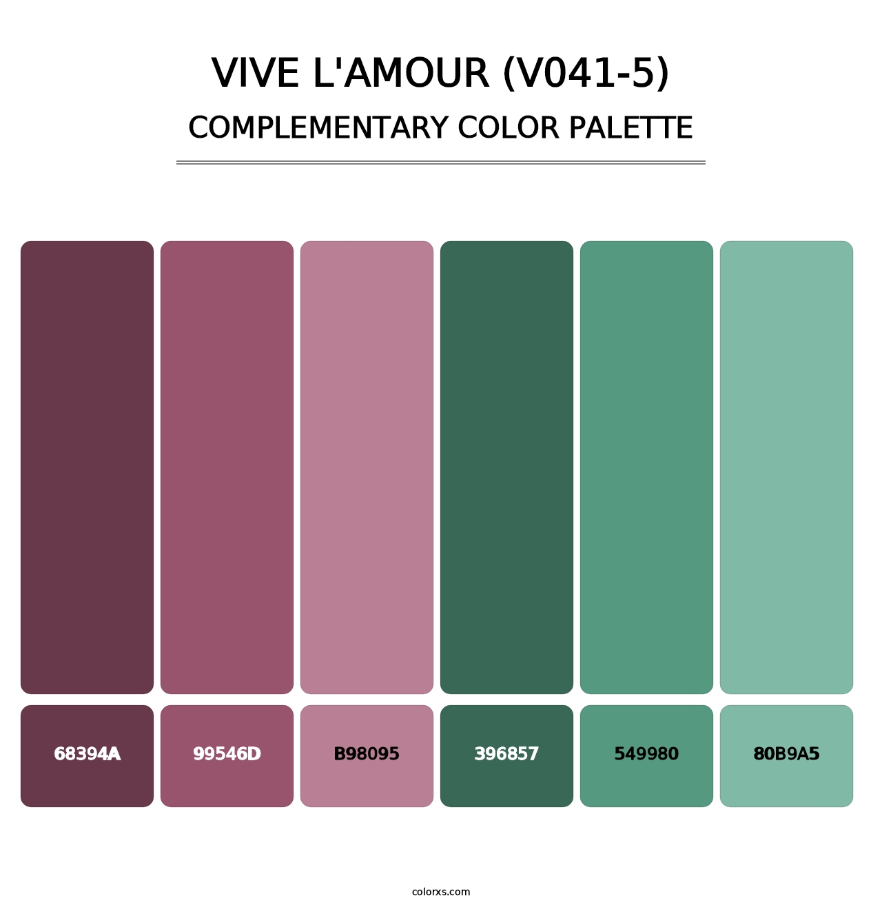 Vive l'amour (V041-5) - Complementary Color Palette