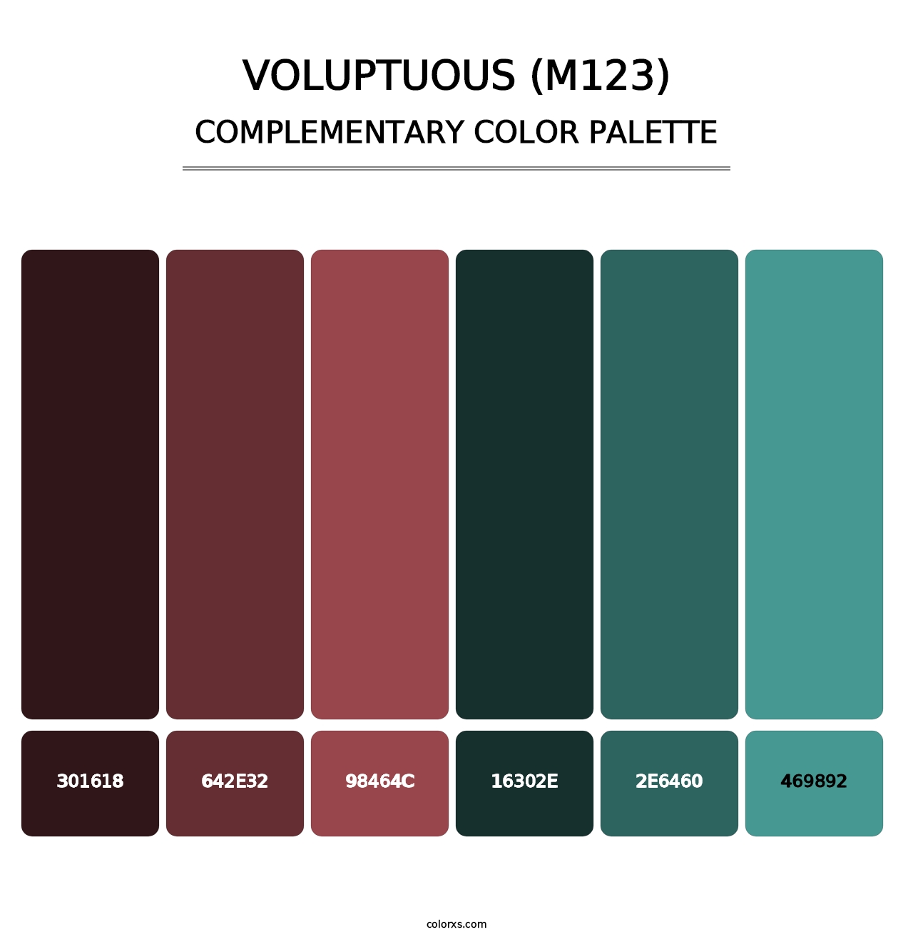 Voluptuous (M123) - Complementary Color Palette