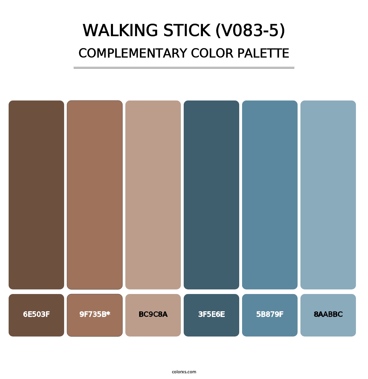 Walking Stick (V083-5) - Complementary Color Palette