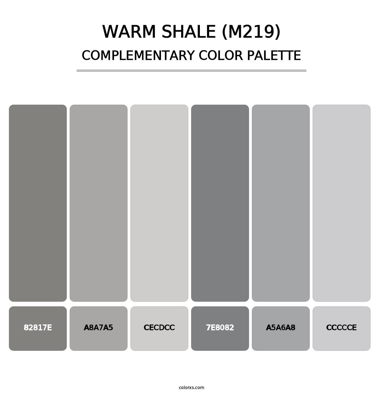 Warm Shale (M219) - Complementary Color Palette