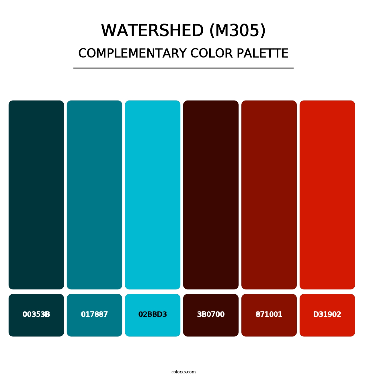 Watershed (M305) - Complementary Color Palette