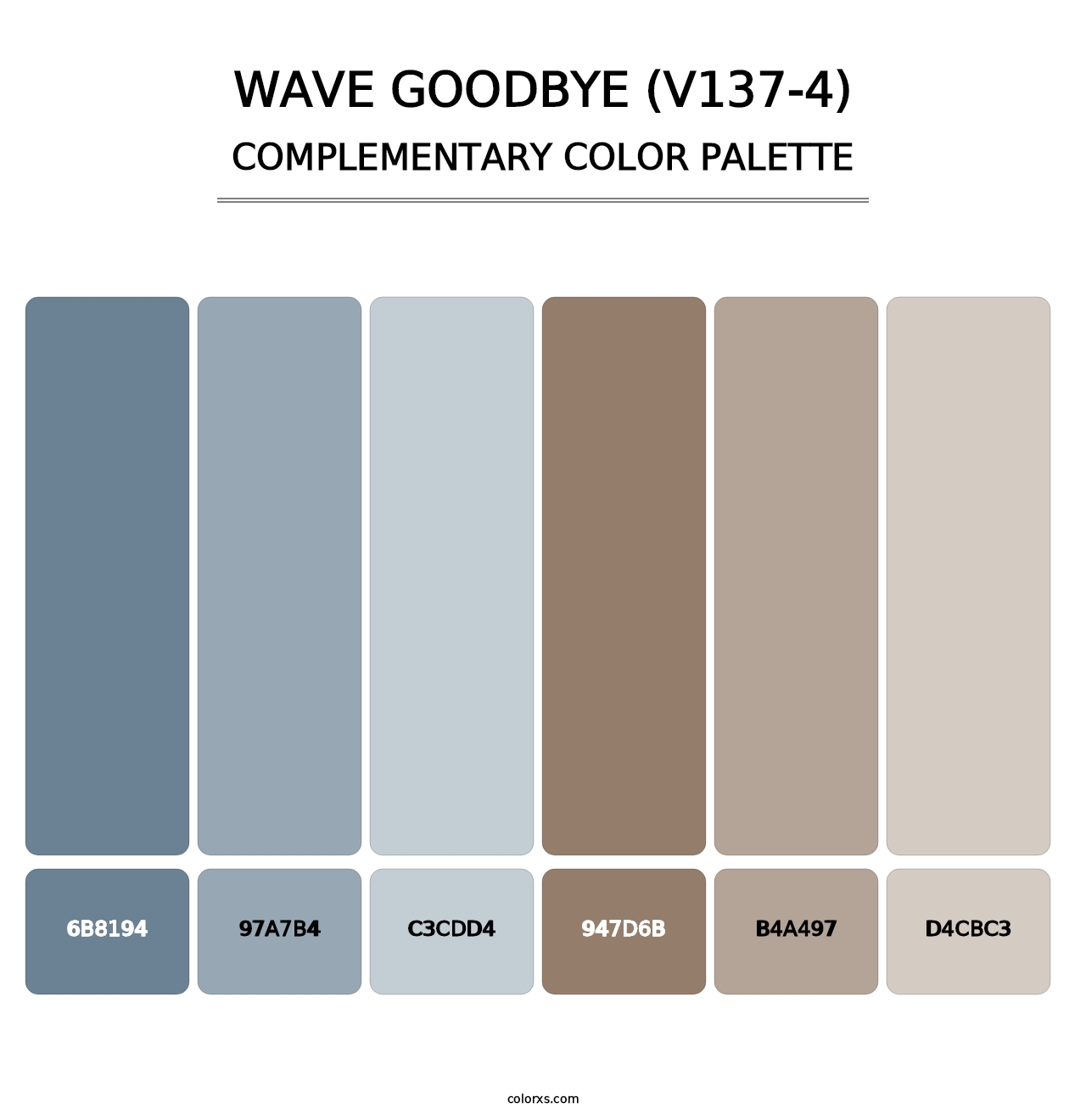 Wave Goodbye (V137-4) - Complementary Color Palette