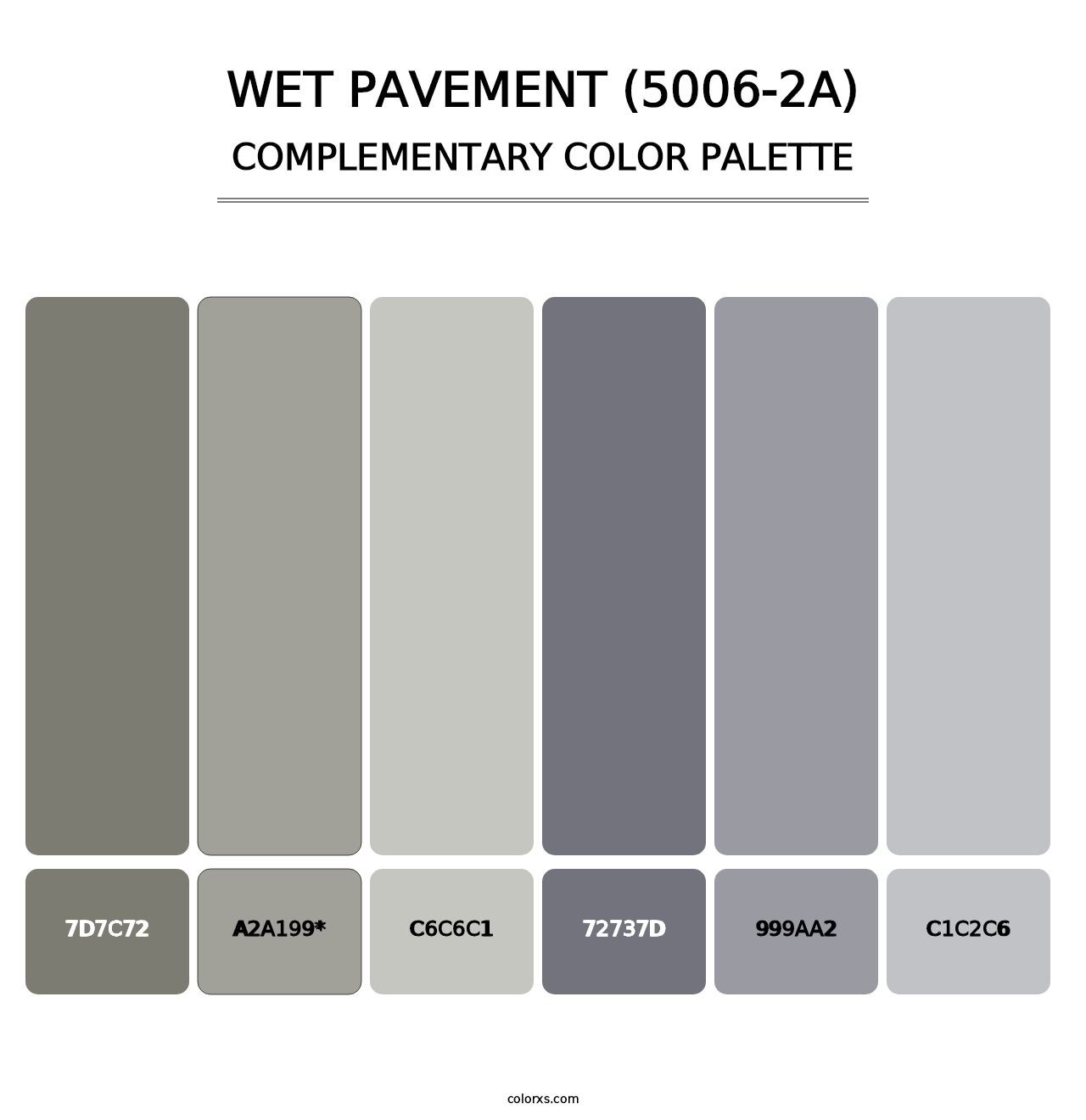 Wet Pavement (5006-2A) - Complementary Color Palette