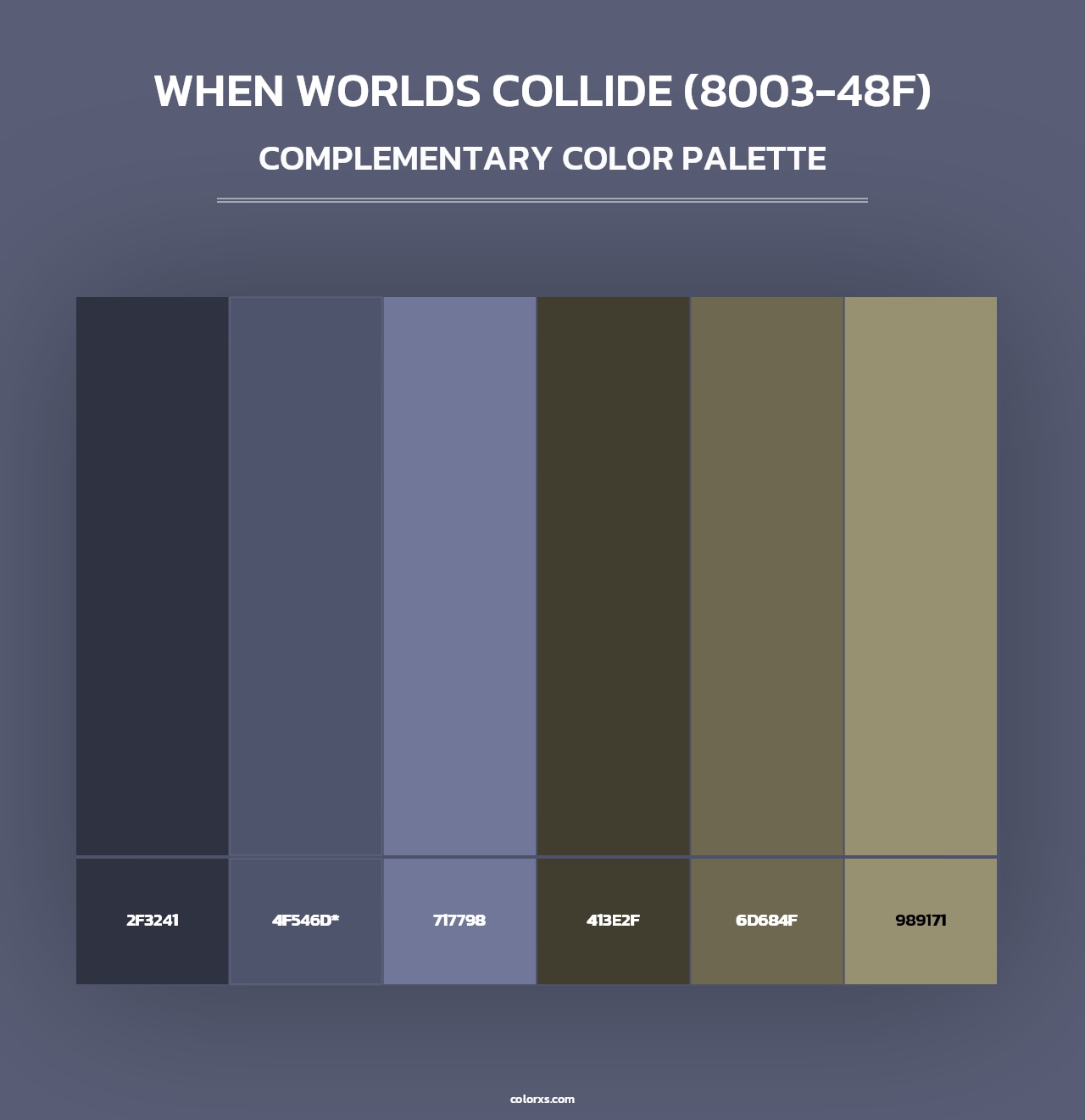 When Worlds Collide (8003-48F) - Complementary Color Palette