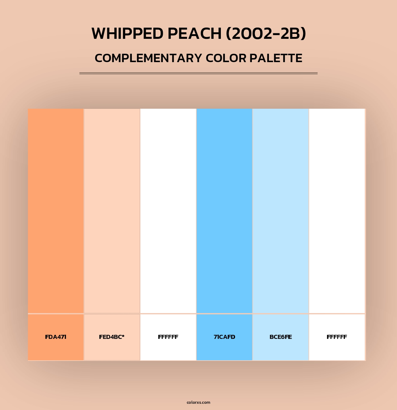 Whipped Peach (2002-2B) - Complementary Color Palette